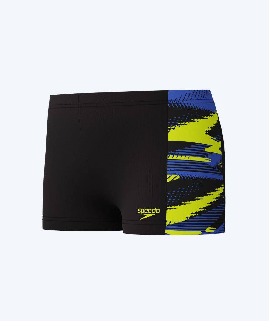 Speedo aquashorts för pojkar - Hyperboom Panel - Svart/Multifärgad - Badbyxor barn (0-16 år)