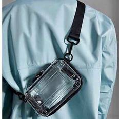Mini Hard Side Messenger Bag, Crossbody Shoulder Bag For Lightweight Travel, University Student, PVC Waterproof, Summer Small Square Bag, Casual Stree - Clear