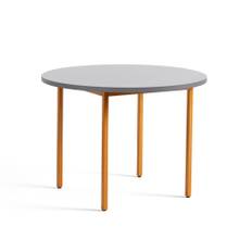 HAY - Two-Colour Table Round 105 Light Grey / Ochre - Spiseborde - Muller Van Severen - Brun - MDF/Metal