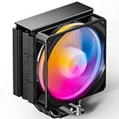 upHere CPU-luftkylare, 230 W TDP 6 mm x 5 värmeledningar, ett torn med 120 mm adresserbar RGB LED-fläkt, CPU-fläkt för Intel LGA 1700 2011 2066 (X79/X99) 1200 115X/AMD Ryzen AM5/AM4 universaluttag,