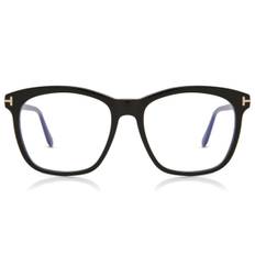 Tom Ford FT5481-B Blåa-Light Block 001 52 Svarta Glasögon (Endast Båge) Kvinna