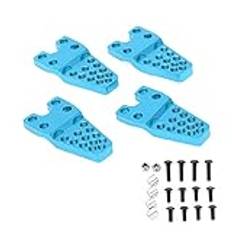 4pcs RC Mount Aluminum Alloy Accessories, sturdy Sturdy Adjustment for 1/8 Simulation Climbing Car, Glossy Appearance, Easy Installation, Multiple Mounting Holes (Light Blue)