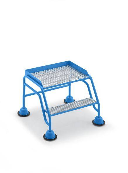 Trappestige Peder, platform og trin med harlekingitter, 2 trin, uden g