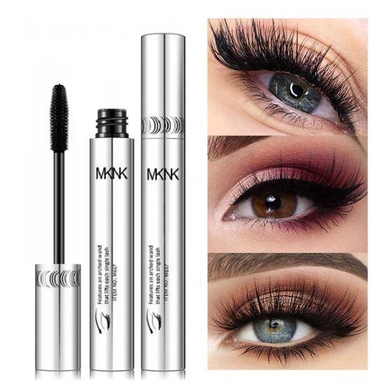 Naturlig hållbar effekt Silverfärg Tub Svettsäker Datingtillbehör Fiber Kosmetika Makeup Eyelash Extension Mascara black