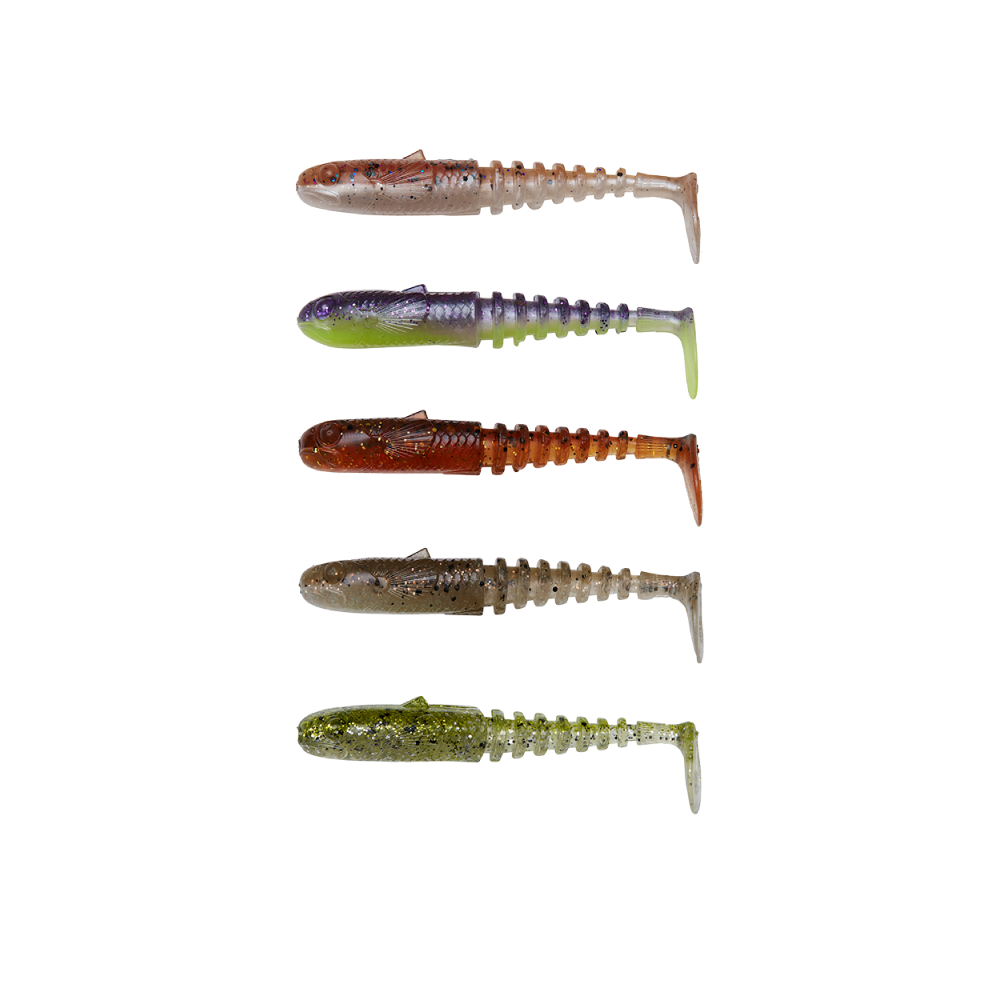 Savage Gear Gobster shad 11.5cm 16G 5pk Clear Water mix.