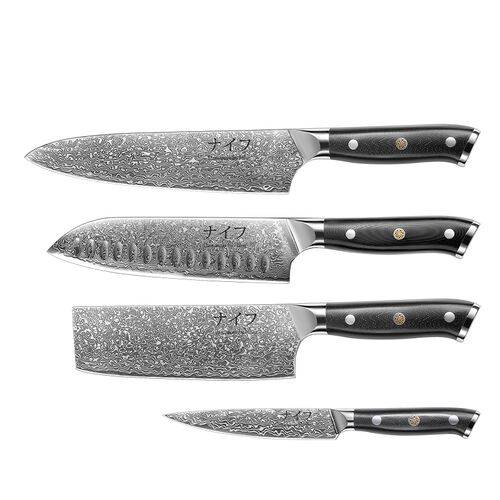 Damascus by Hâws knivsæt 4 dele
