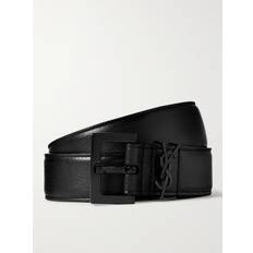 SAINT LAURENT - 3cm Full-Grain Leather Belt - Men - Black - EU 95