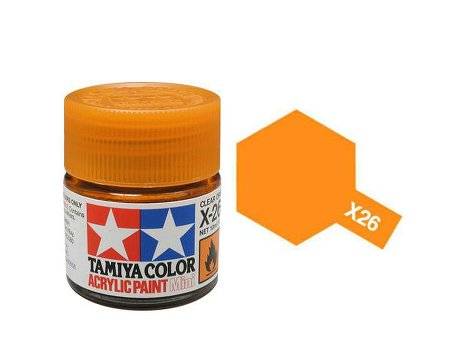 Tamiya, X26, Clear Orange, Transparent