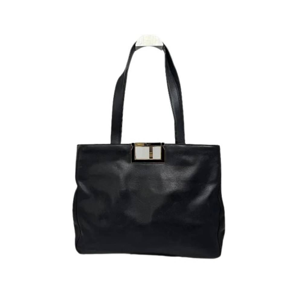 Salvatore Ferragamo Pre-owned Pre-owned Tote Bag - Vintage - Dame - Sort - ONE SIZE - Læder