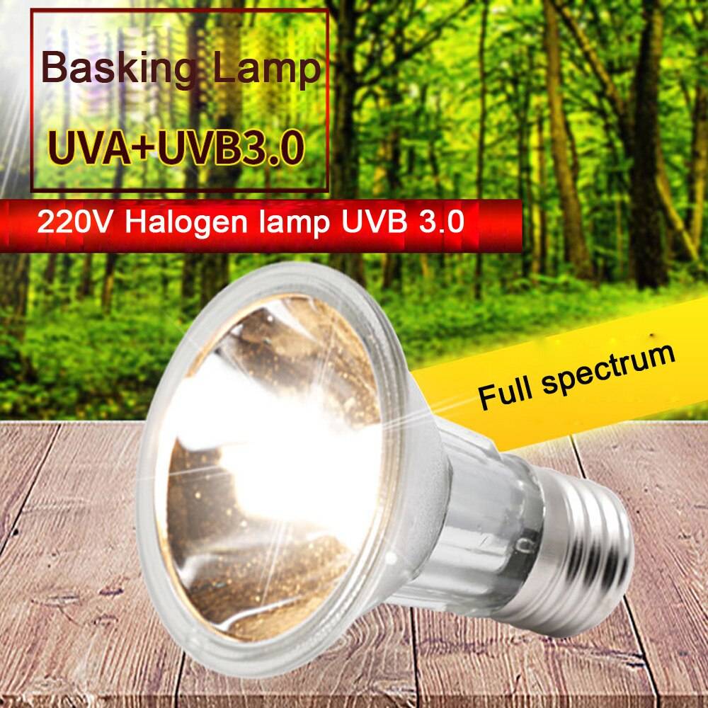 25/50/75w uva+uvb 3.0 reptiler halogenlampa glödlampa sköldpadda sköldpadda basking lampa amfibier ödlor e27 värmeljus fullt spektrum - 25w