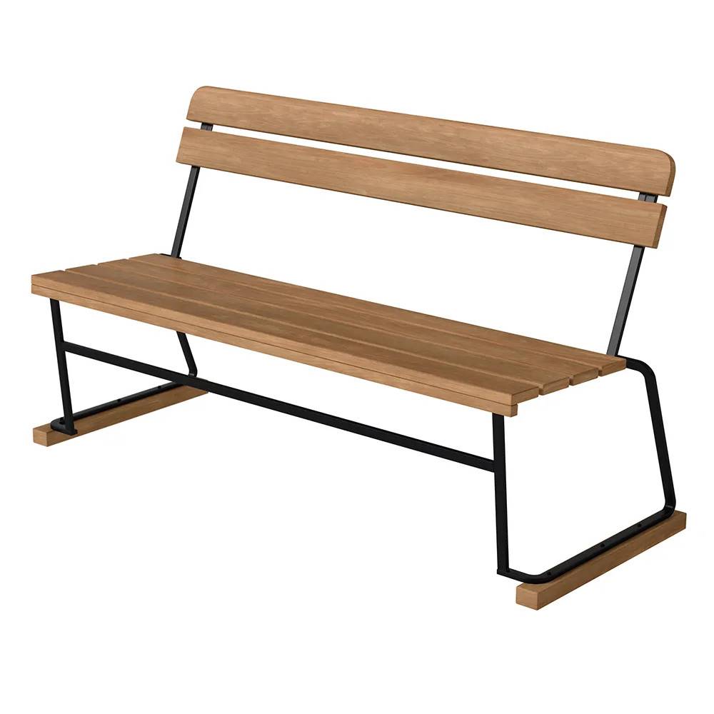 Grythyttan Stålmöbler, Sofa 3 teak / sort