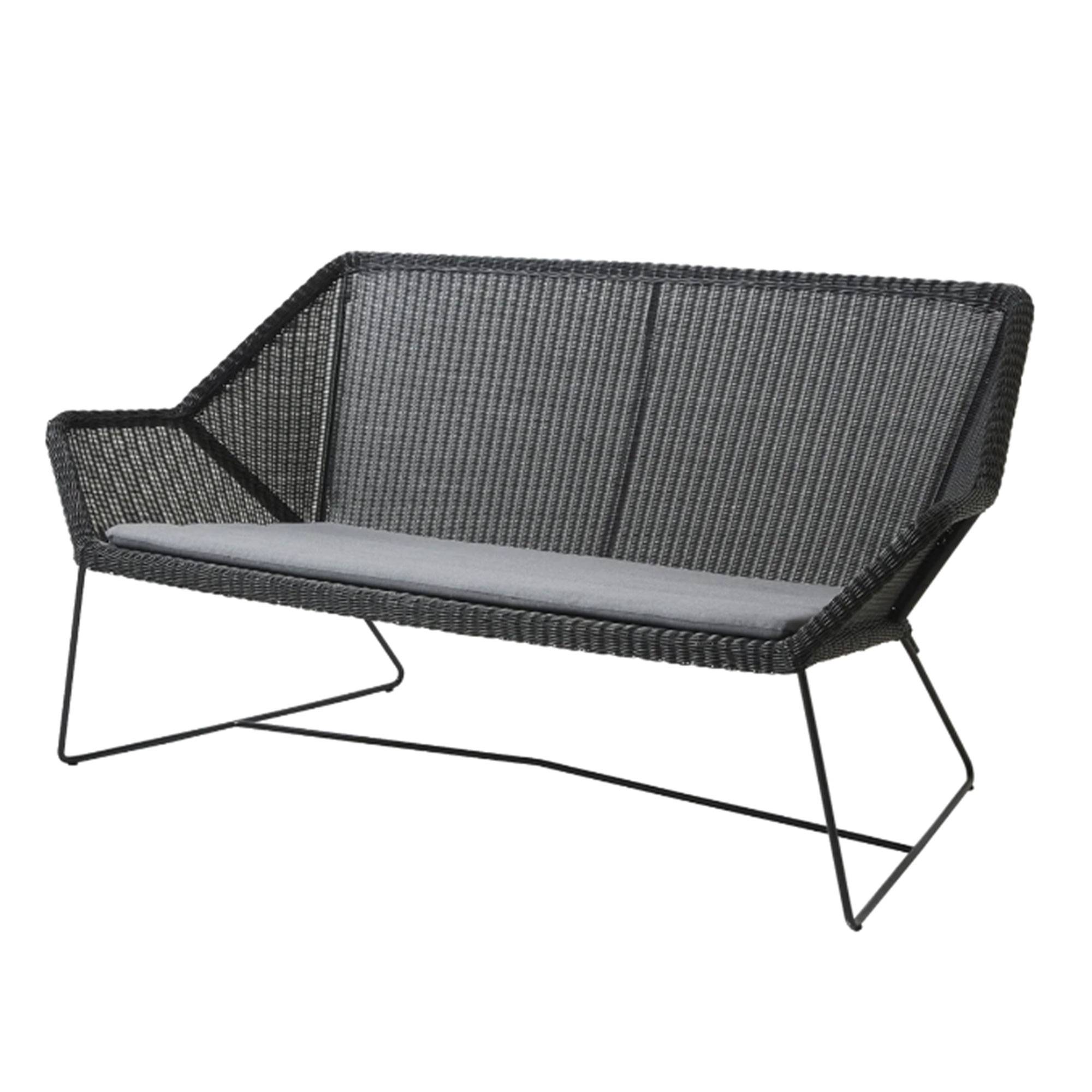 Breeze Loungesofa Black Grey, Cane-line Natté.