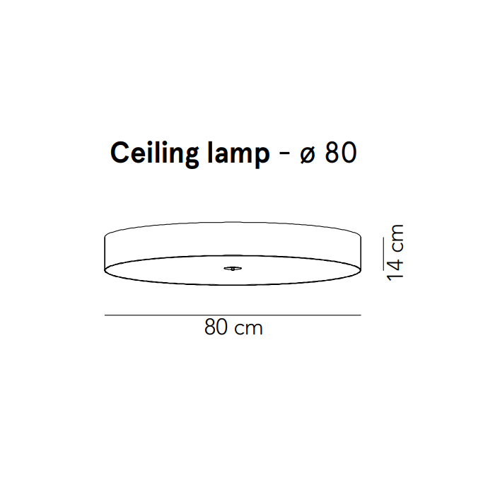 Discovolante AP/PL væglampe loftlampe Modu Luce - 80 cm 1 x 57W LED 2700K 8750lm DALI-PUSH dæmp