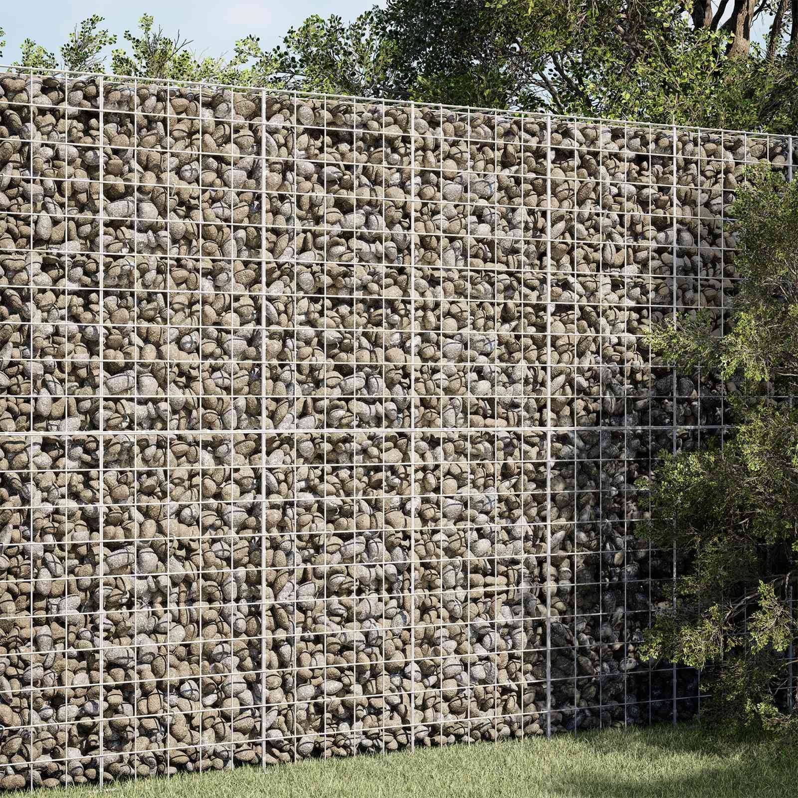 vidaXL Gabion med 3,5 mm tråd og 10x10 cm net 50x20x200 cm