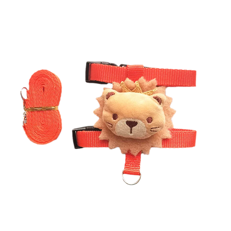 Cartoon Print Harness & Leash Set for Rabbits, Guinea Pigs & Small Pets - Lion / S / SPC (S)