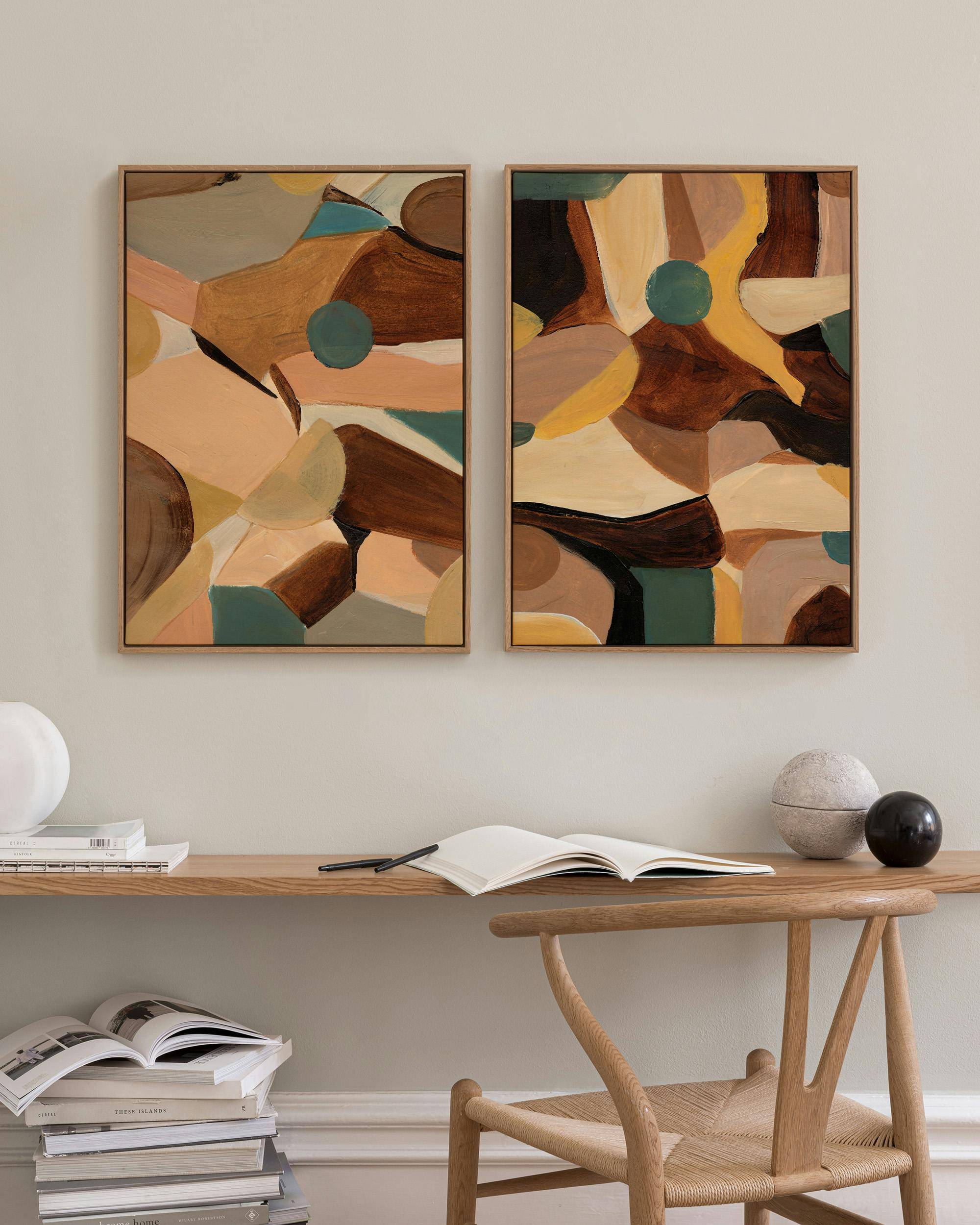 Shifting Sands Canvas Duo (30x40 cm - Svart ram)