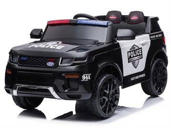 Azeno 12V Police SUV 4x12V med gummihjul.