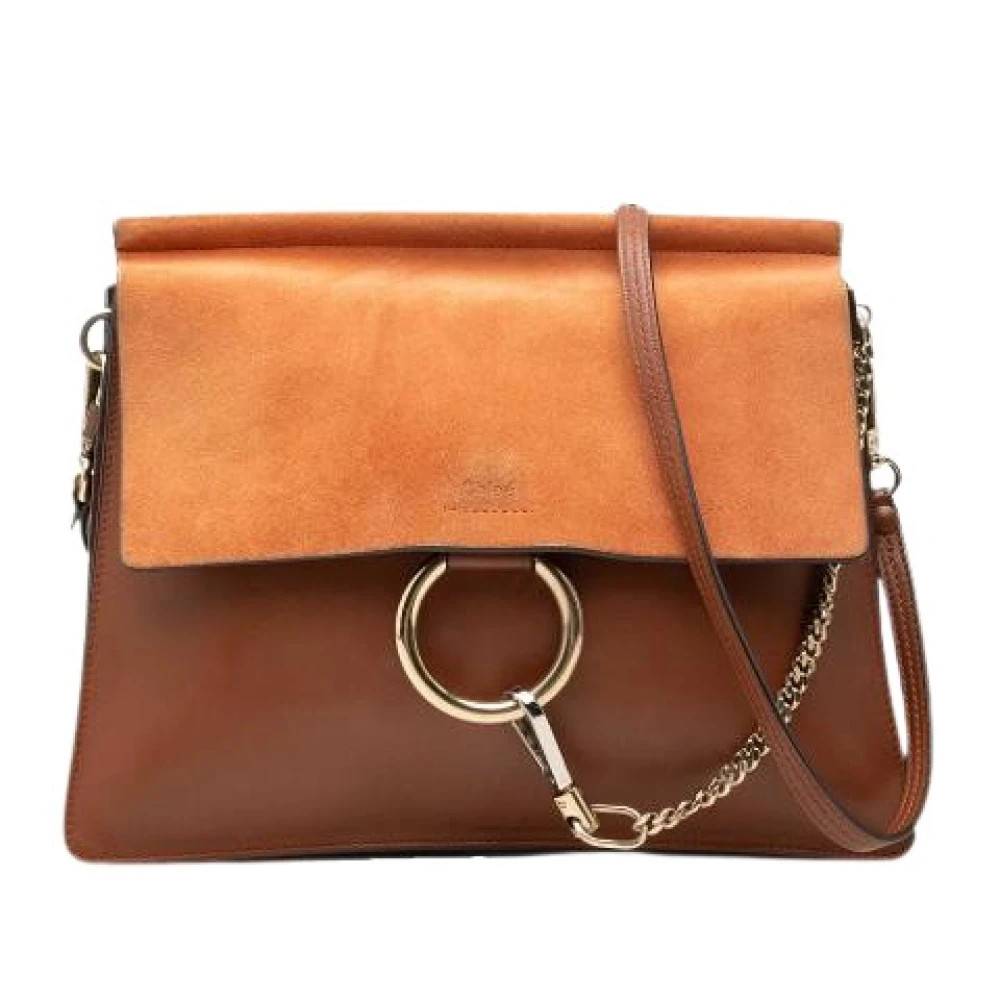 Chloé Pre-owned Pre-owned Faye Crossbody Bag - Vintage - Dame - Brun - ONE SIZE - Læder