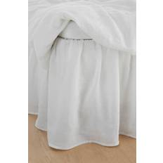 Ellos Home - Sengekappe Candice i vasket hør 60 cm - Hvid - 120X200
