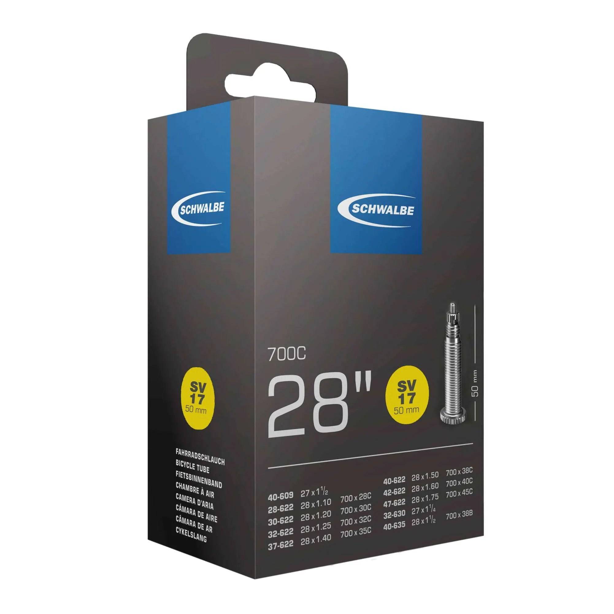 Schwalbe SV17 STANDARD 28" 28/47-622/635 Racerventil 50 mm