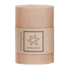 Edelweiss - EKO Blockljus stearin 7x10 cm varm beige