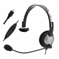 Andrea NC-181VM USB-C On-Ear Mono USB Headset med In-line lydstyrke og mute kontrol