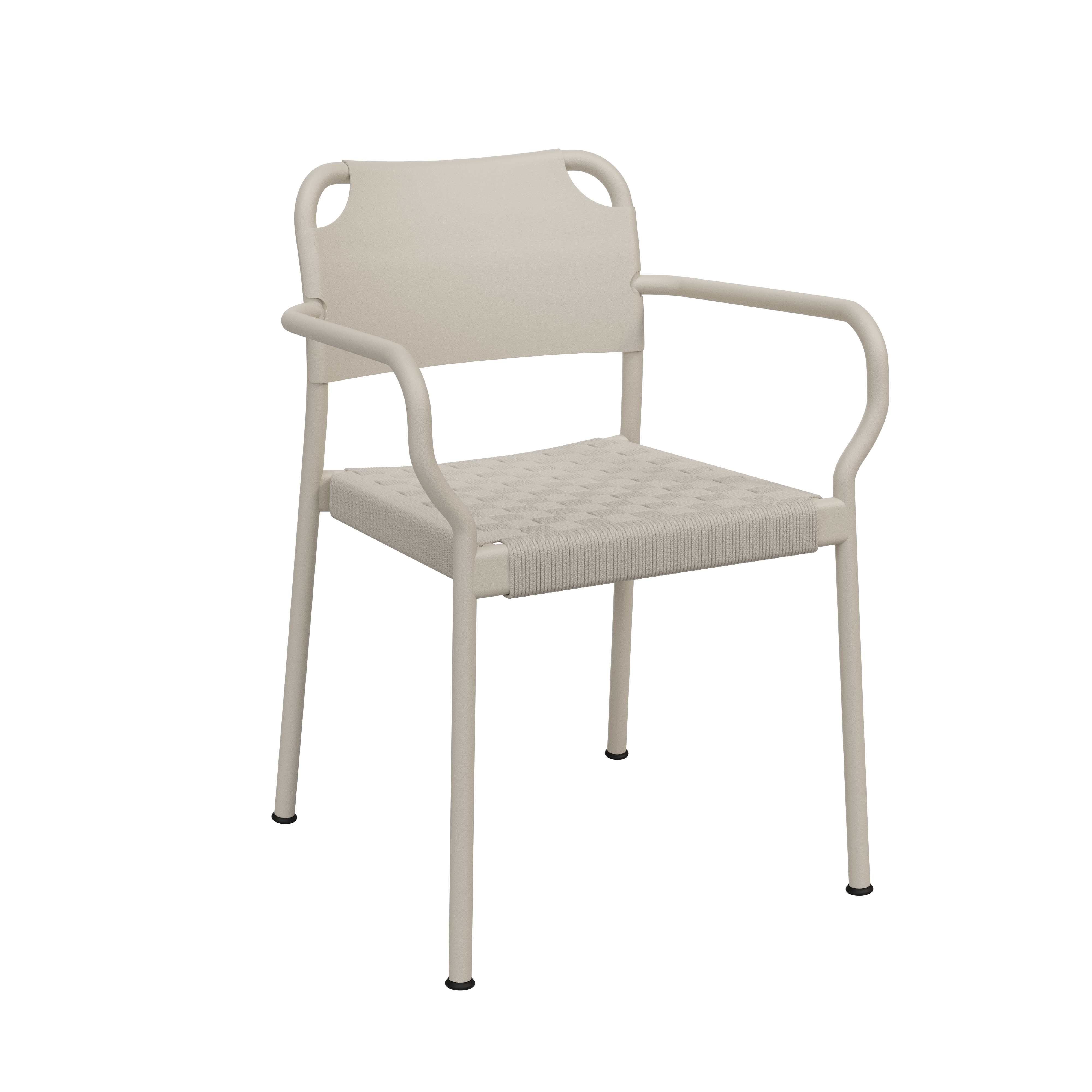 Vind havestol med armlæn fra Fritz Hansen Mist Grey - Jacobsen Plus