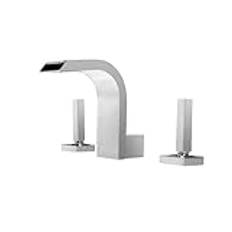 waterfall taps for basin double handle mixer tap bathroom sink waterfall 3 hole taps for bathroom basin,chrome