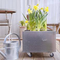 Classic plantekasse galvaniseret med bund 25 x 120 cm