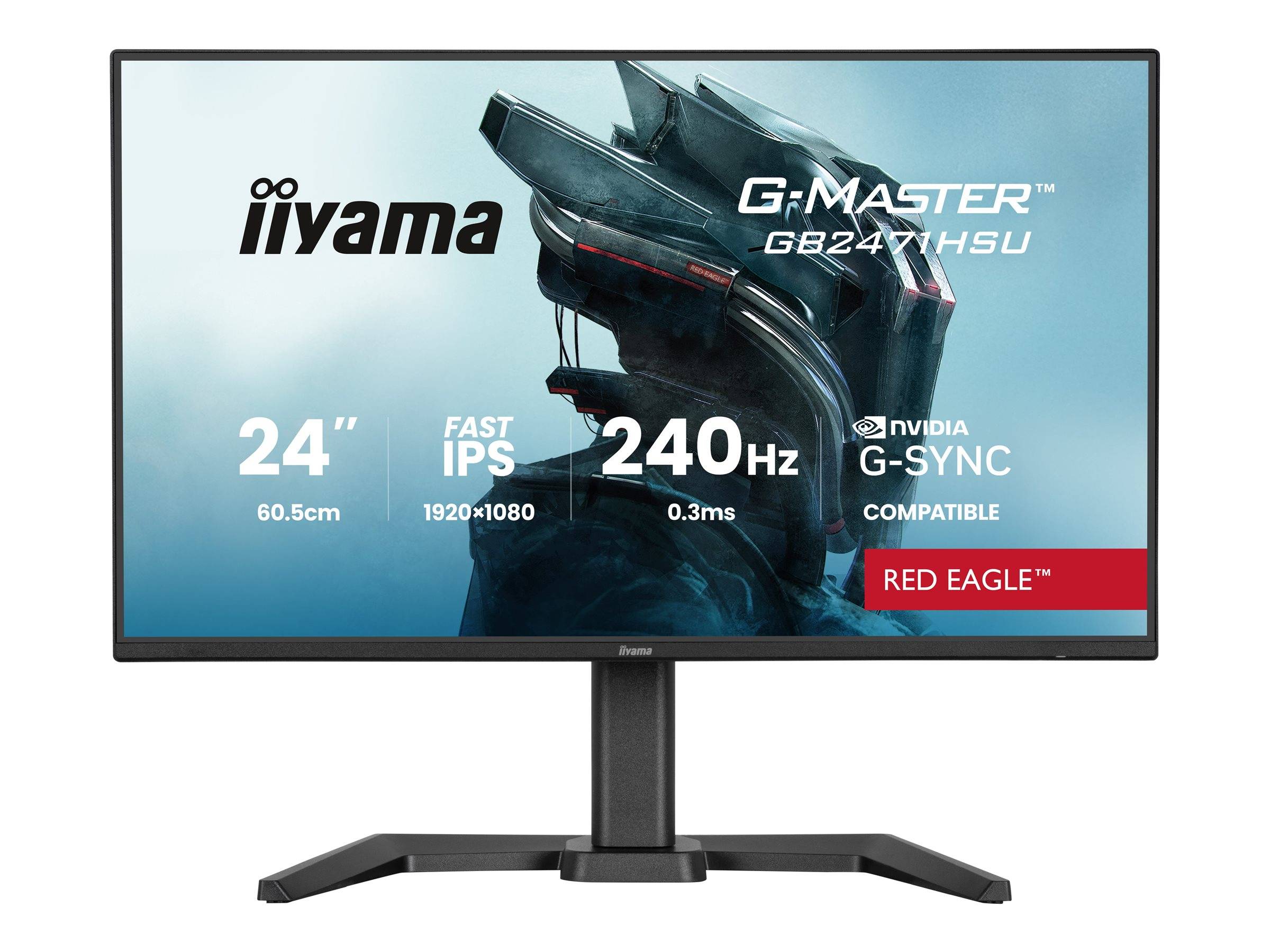 iiyama G-MASTER Red Eagle GB2471HSU-B1 24" Fast IPS 1920 x 1080 (Full HD) HDMI DisplayPort 240Hz --> I externt lager, forväntat leveransdatum hos dig 24-08-2026