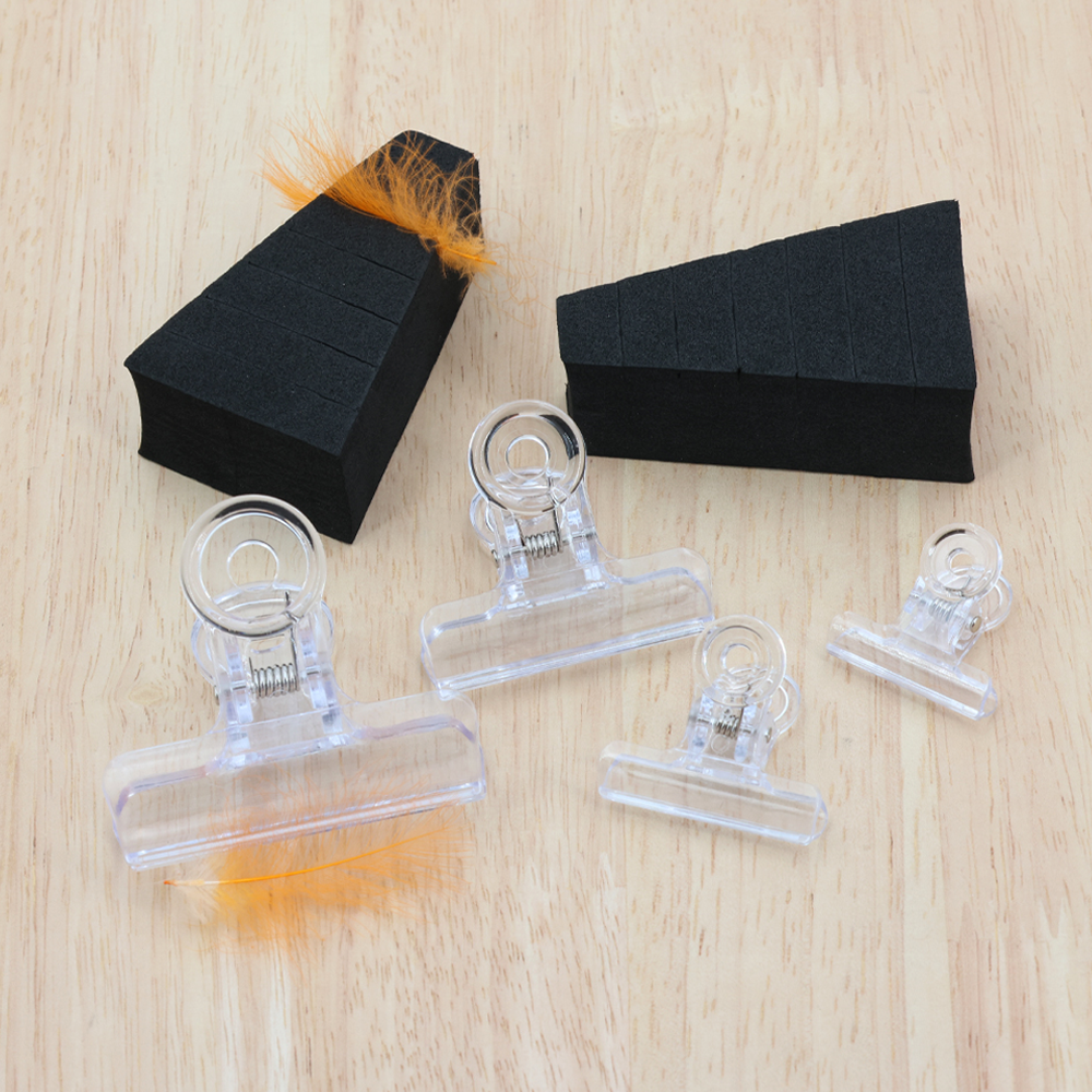 2pcs/4pcs CDC Feather Folding Block Fly Tying Tool Feather Clips Dubbing Hackle Hair Fur Holding Tools Fly Fishing Accessories