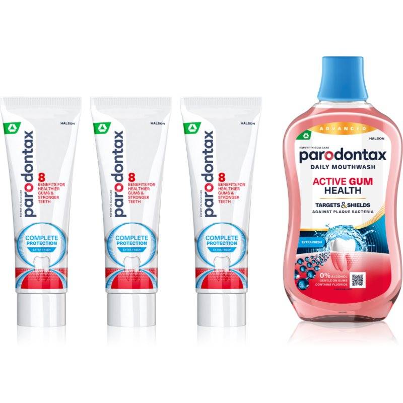 Parodontax Complete Protection & Active Gum Health Extra Fresh Sæt For sunde tænder og tandkød - 4 stk.