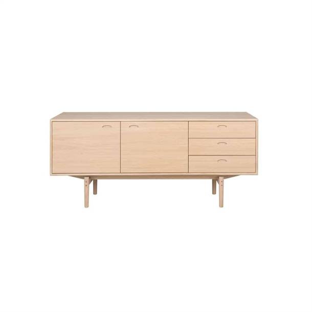 AERIS MELLEM SKÆNK - FINÉRET/MASSIV TRÆ - MÅL: 176 X 75 X 45 CM. - Naturolieret eg