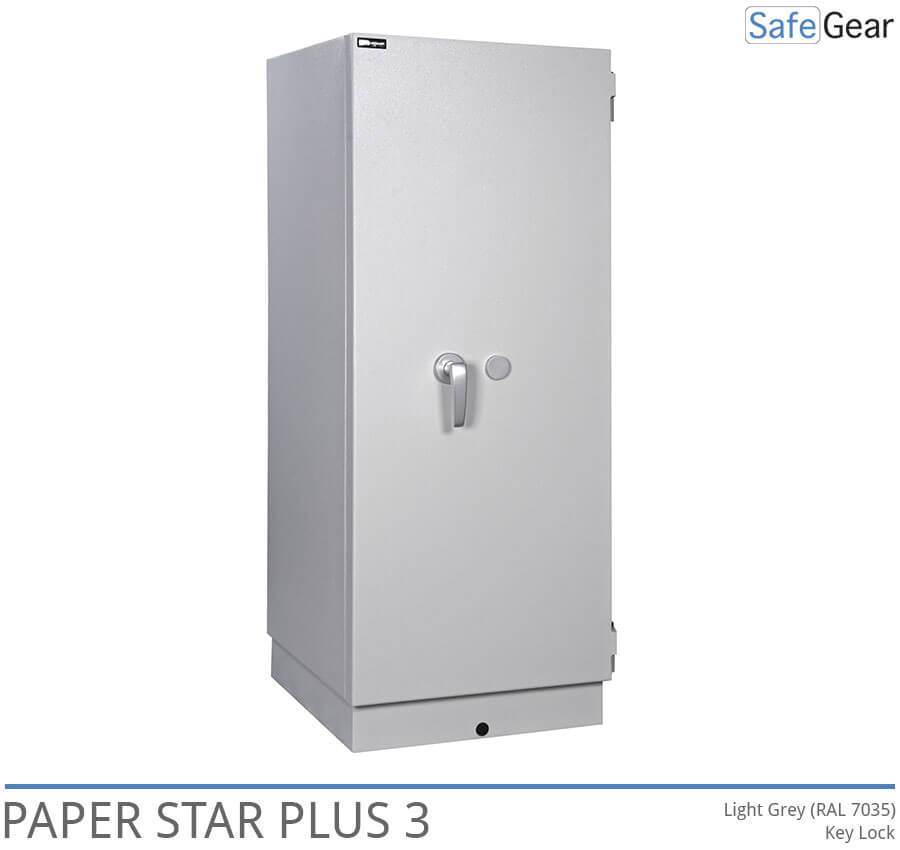 Paper Star Plus 3 Brandskab (196 L) - Indbrudstest Grade I / Brandtest 120 min - Kodelås m. 9 brugerkoder.