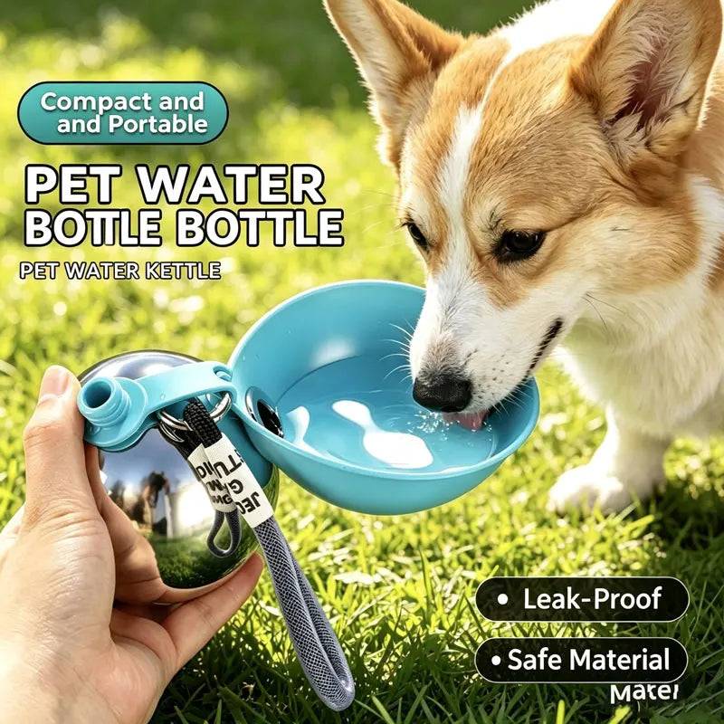 Portable Stainless Steel Water Dispenser for Dogs - Default Title