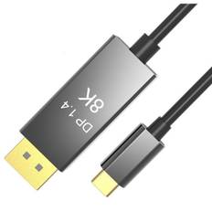 USB-C til Displayport 1.4 kabel - 8K - 30Hz - 2 m