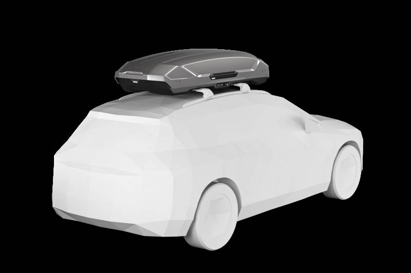 Thule Motion 3 XXL tagboks i Shiny titan.