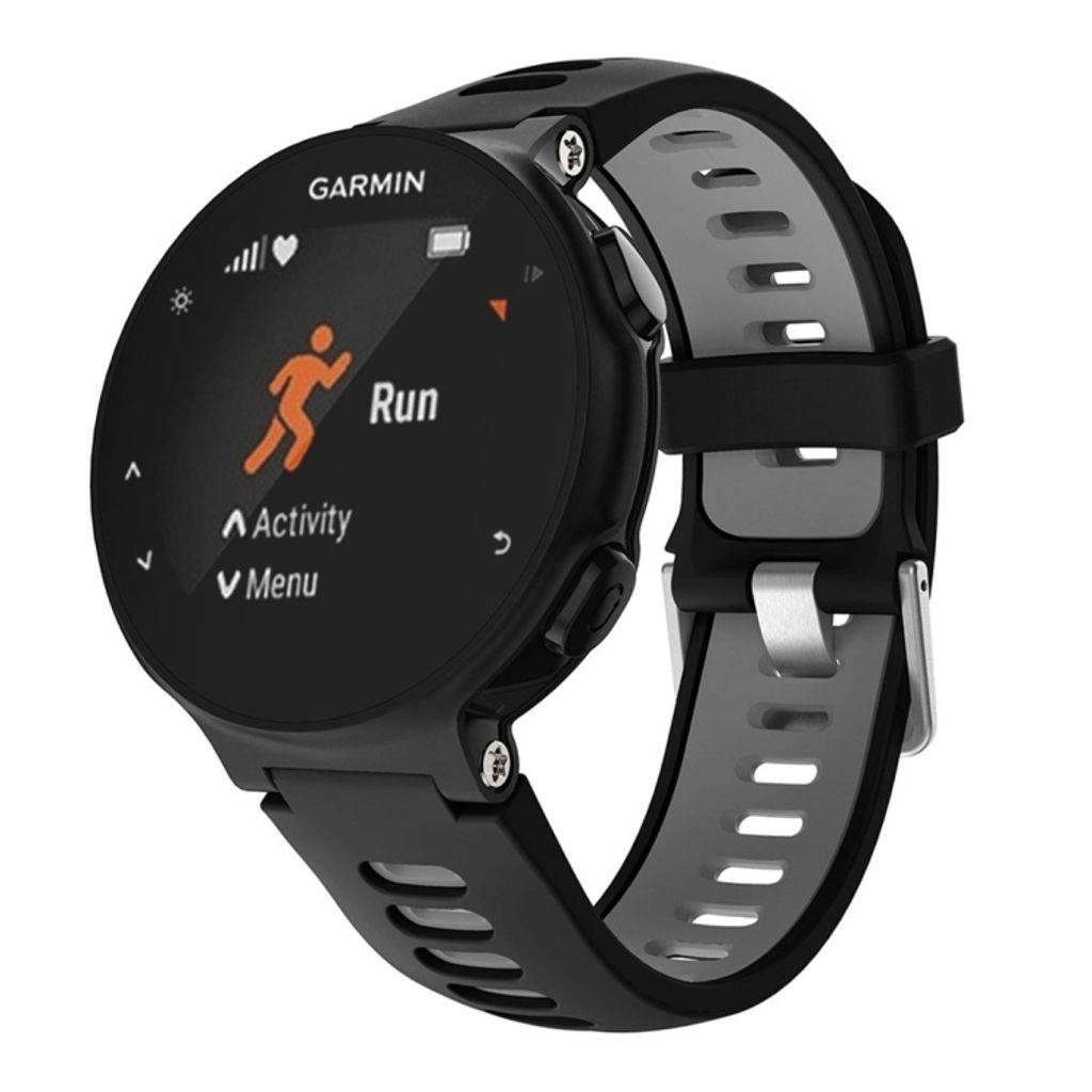 Garmin Forerunner 735 / 735XT Tvåfärgat klockarmband i silikon - Grå