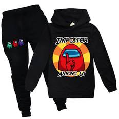 Baby Kids Drenge Unisex Among Us Trøje Kostume Hoodie Langærmet black