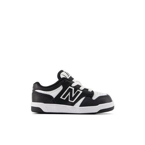 New Balance Børn B480 Lace i Sort/Hvid læder