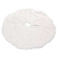 White Christmas Tree Skirts Sophisticated Dense Environmentally Friendly Plush Luxury ChristmasTree