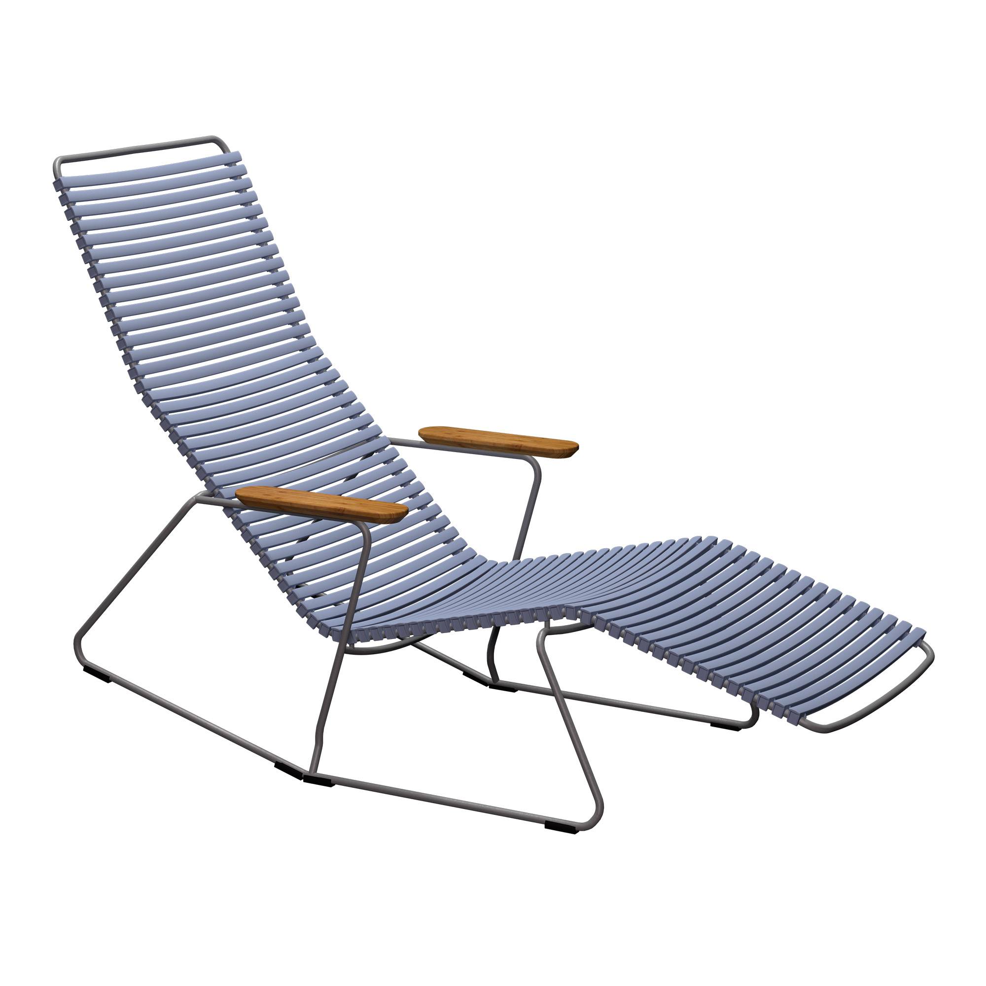 Houe - CLICK Sunrocker - Pigeon Blue - Solstolar - Henrik Pedersen - Metall/Trä/Plast