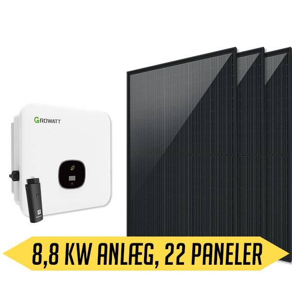 Growatt solcellepakke 8,8 kWp