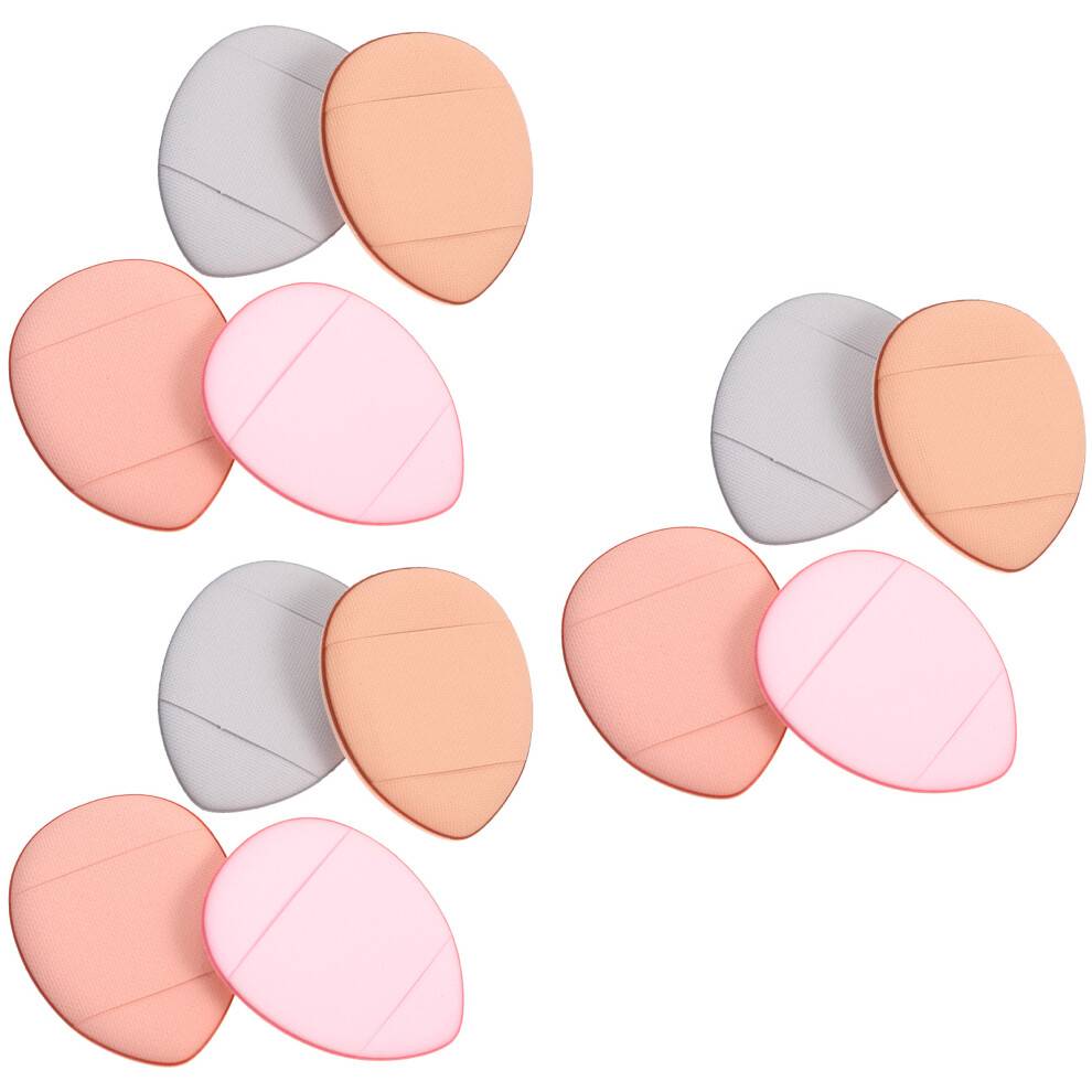 12St Små Makeuppuffar Grundpulverpuffar Kvinnor Makeupverktyg