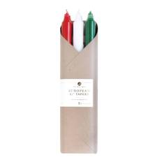 Northern Lights Set 6 pcs x 12 Taper Candle - Mistletoe One Size