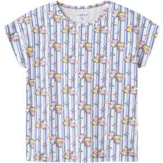 Name It Nmfamma Peppa SS Nreg TOP Cplg Stl. 98 fepojkar - Blusar Från Magasin - Bleached Denim (98)