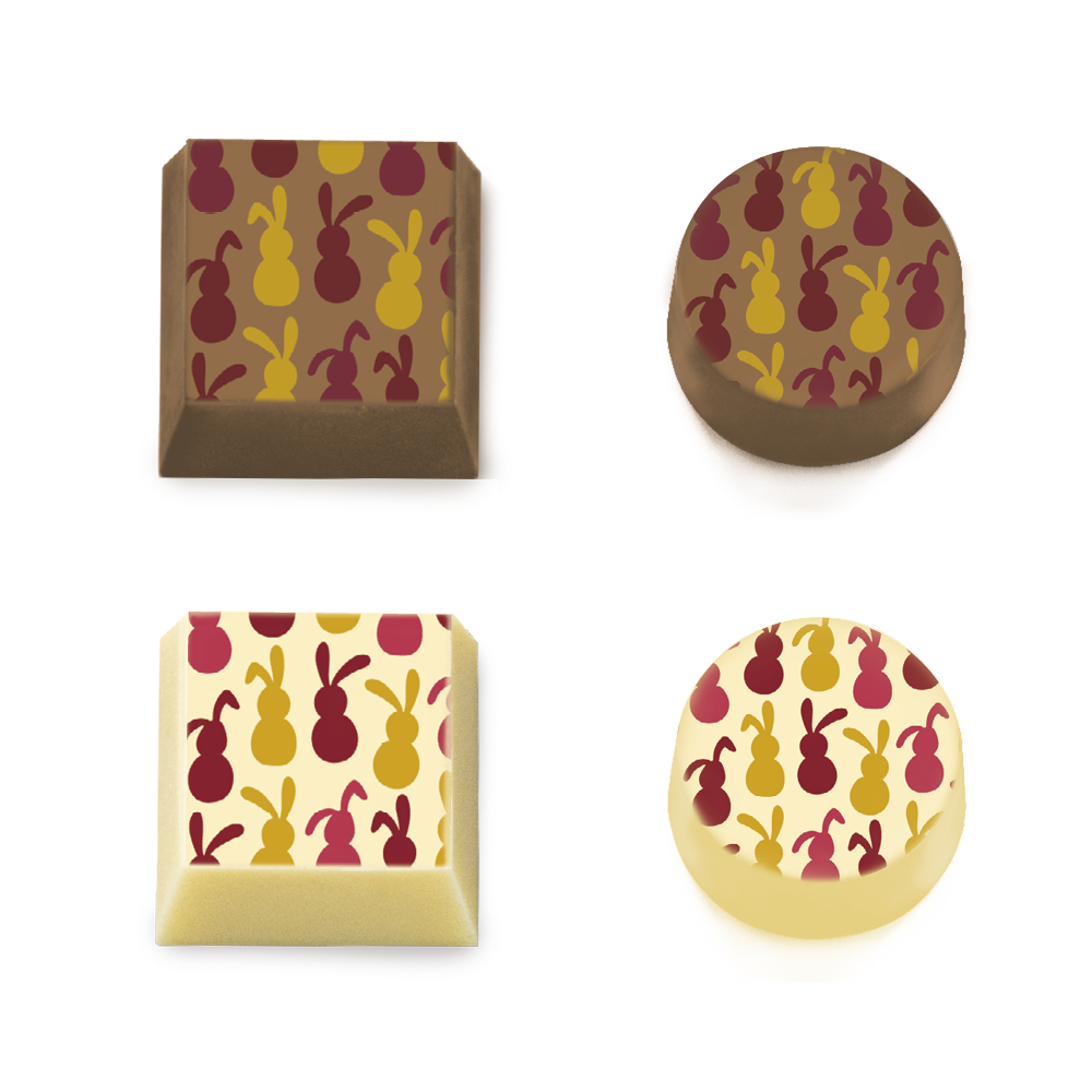 Chokolade Transfer Bunny Dance, 2 Ark