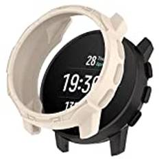 KUTEWEU Fodral kompatibla med Suunto 9 Peak/Suunto 9 Peak Pro skyddsfodral TPU-skydd mjukt stötdämpande skal för Suunto 9 Peak/Suunto 9 Peak Pro Sports Smartwatch (beige)