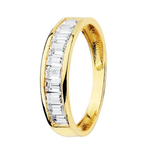 Alianza Oro 18k circonitas barritas 4,5 mm