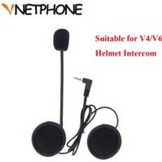 Vnetphone 3.5mm jack plug v6 intercom v4 interphone headset tillbehör hörlurar stereo kostym för v6 v4 bluetooth intercom delar